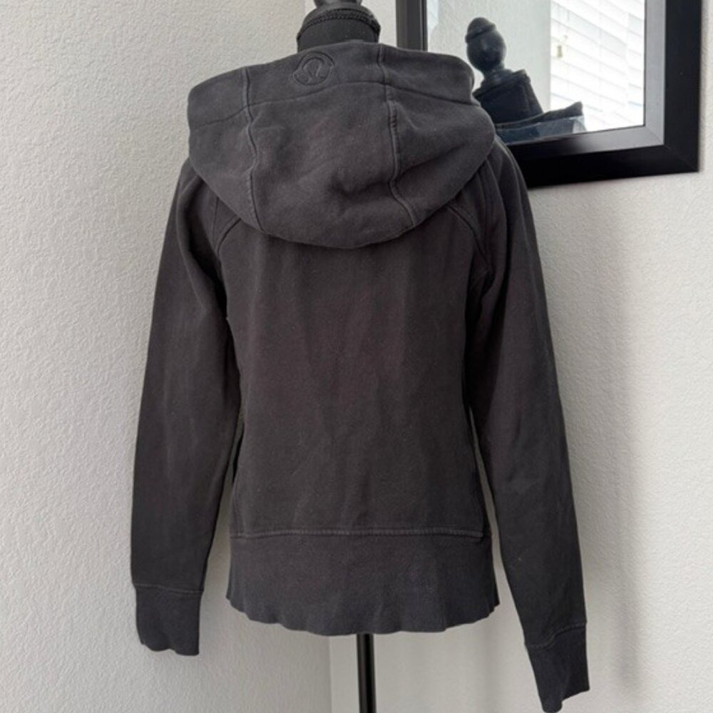 LULULEMON Scuba Full Zip Hoodie Sweatshirt Black Sz 10 - Picture 5 of 14
